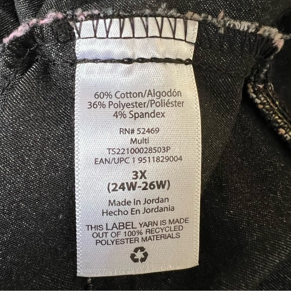 Terra & Sky NWT High Waist Jeggings In Tropical Print Plus Size 3X (24W-26W) New - Picture 8 of 10